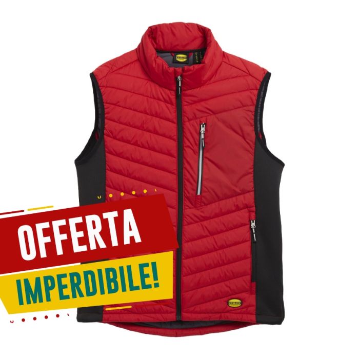 Gilet da Lavoro Diadora Padded Vest Oslo Rosso