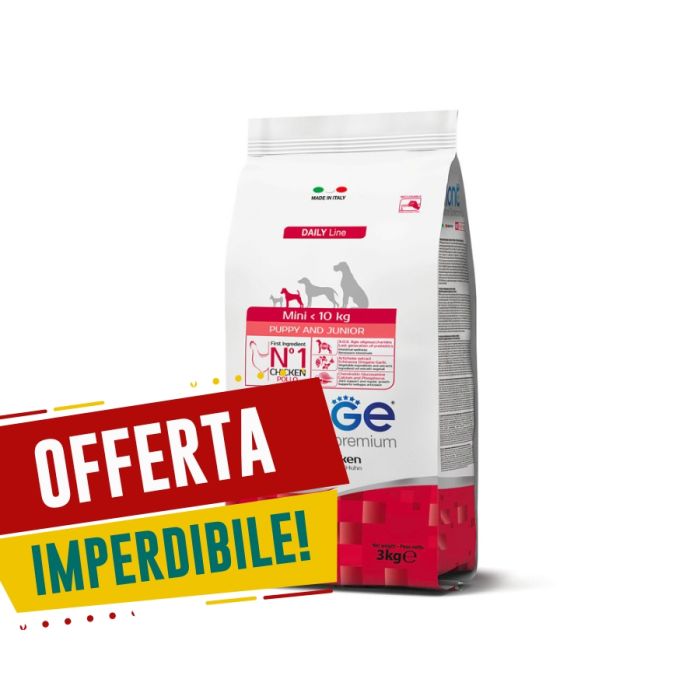 Crocchette Cane Puppy Mini Pollo | Monge Natural Superpremium | 3 kg