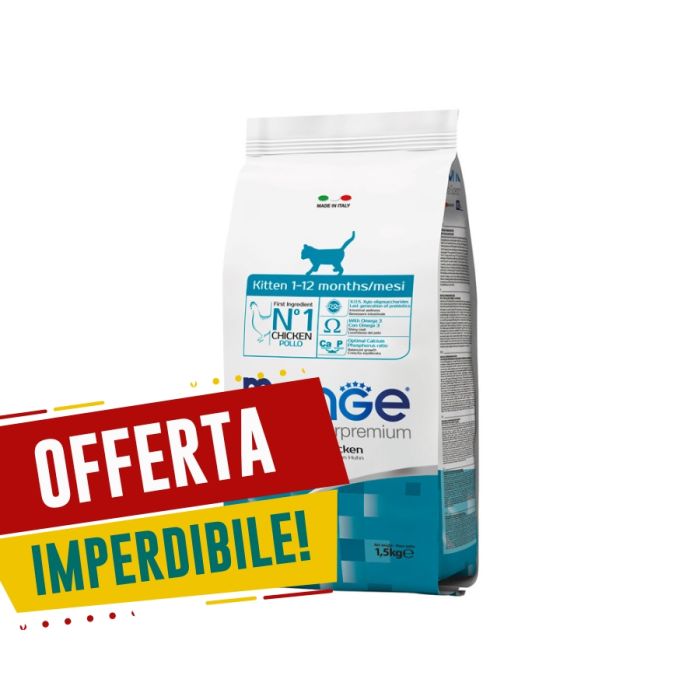 Crocchette Kitten Pollo | Monge Natural Superpremium | 1,5 kg