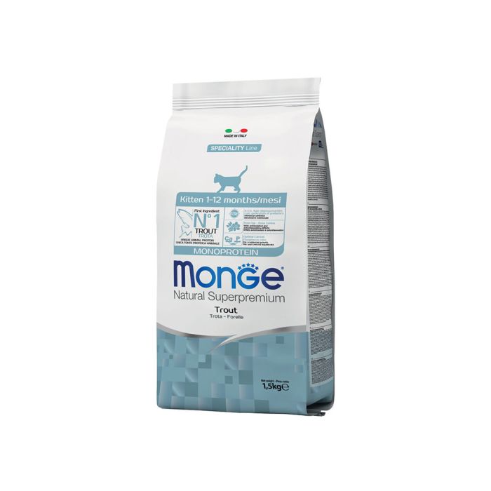 Crocchette Kitten alla Trota | Monge Monoprotein | 1,5 kg
