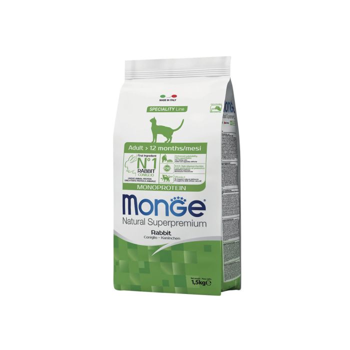 Crocchette Gatto al Coniglio | Monge Monoprotein | 1,5 kg 
