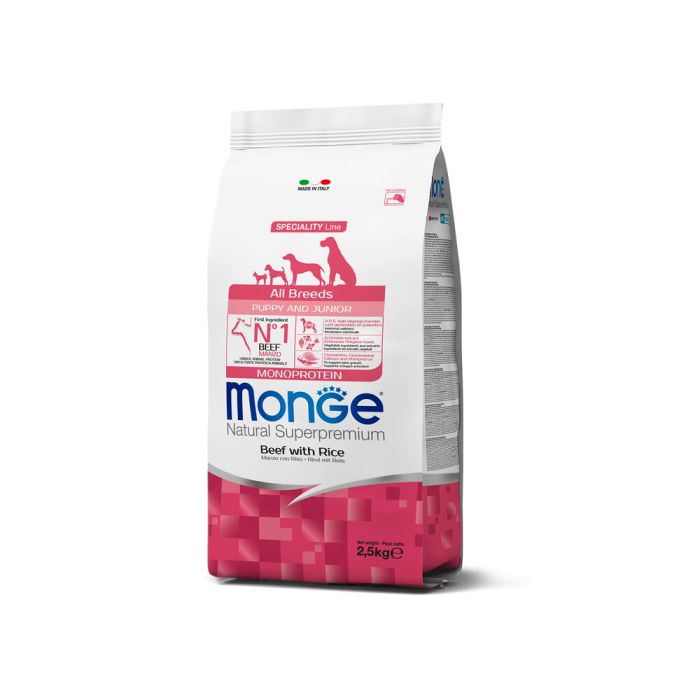 Crocchette Cane Puppy All Breeds Manzo | Monge Monoprotein | 2,5 kg