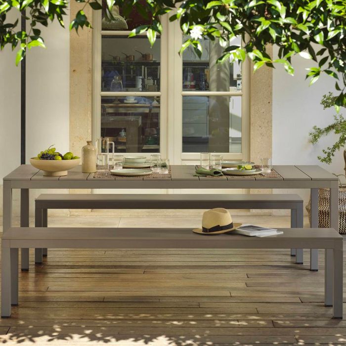 Set pranzo da giardino in alluminio Rio Bench ALU