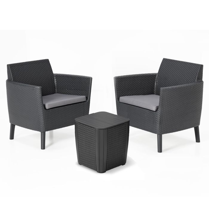 Set Tavolino Piccolo + 2 Poltrone Salemo | Keter