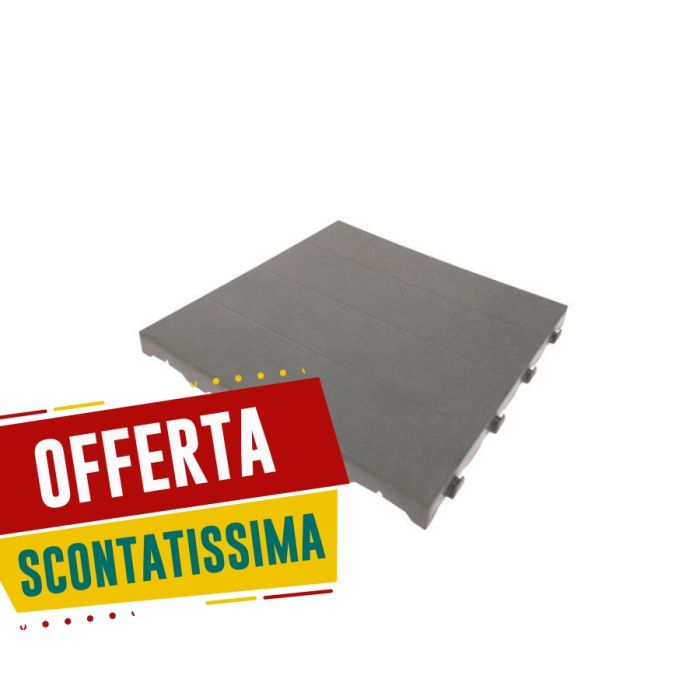 Piastrella in plastica piena grigia per giardino ed esterno