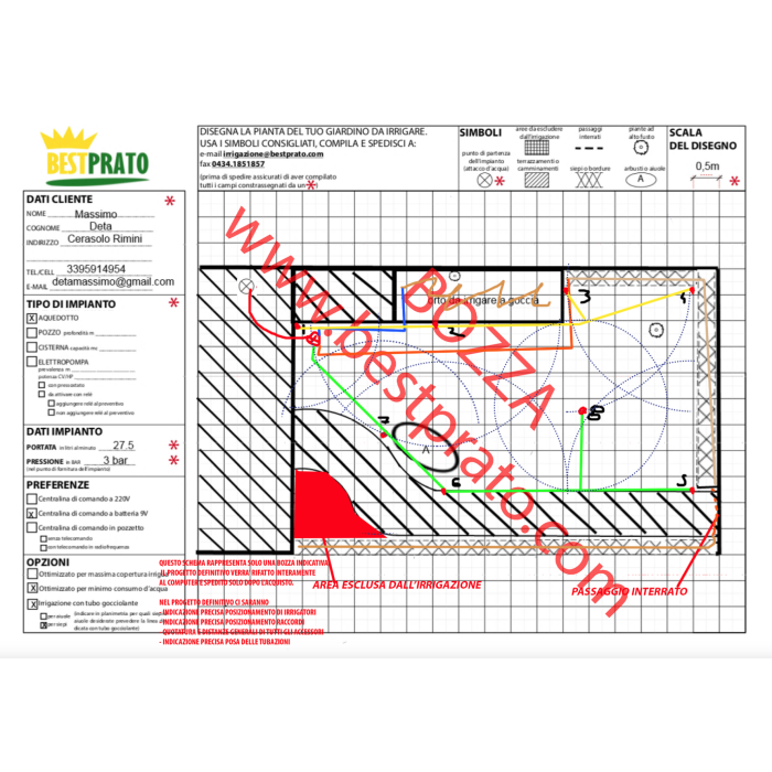 Impianto irrigazione Massimo Deta