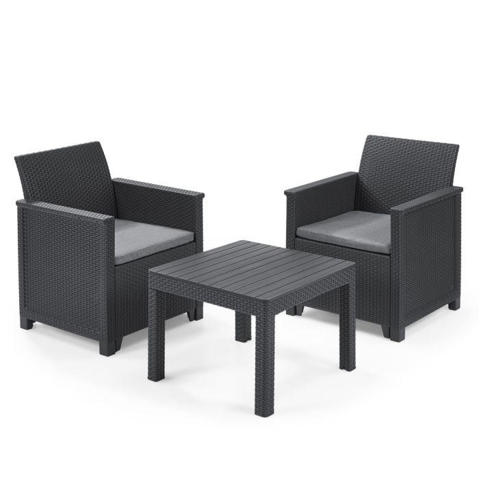 Set Tavolino + 2 Poltrone Emma | Keter