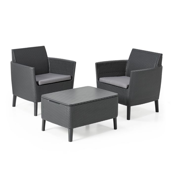 Set Tavolino Grande + 2 Poltrone Salemo | Keter