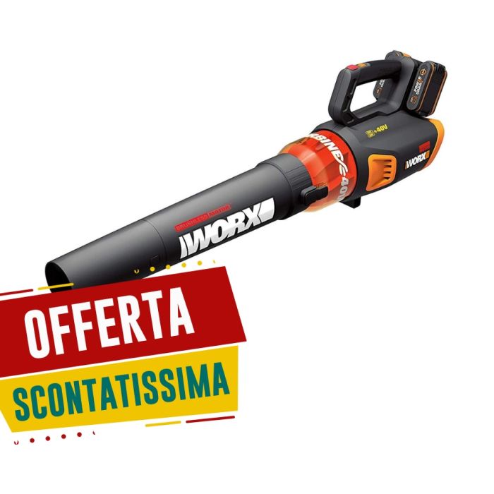Soffiatore a Batteria Worx 40V WG584E (NO BATT)