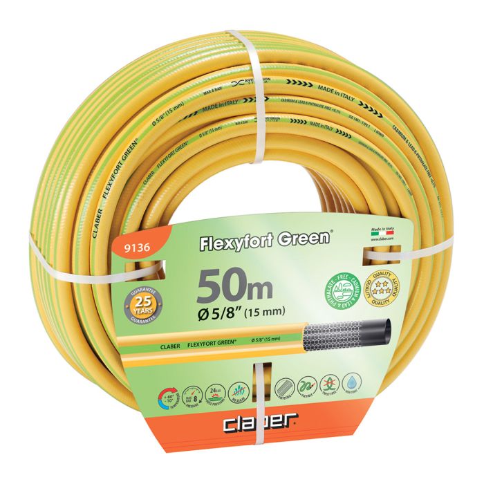 Tubo Gomma Acqua Flexyfort Green Claber 9136