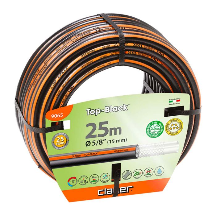 Tubo Irrigazione Claber m 25 Ø 5/8” | Top-Black 9065