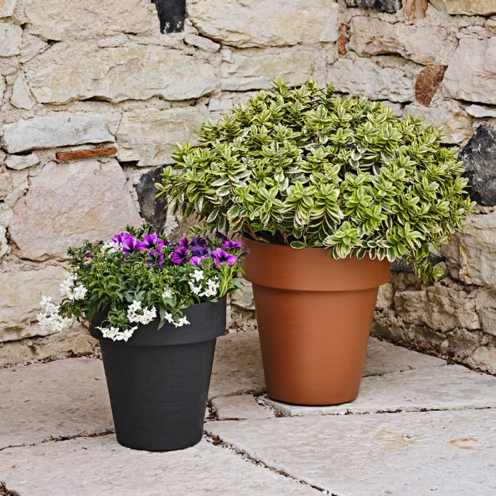 Vaso rotondo da esterno Time Teraplast