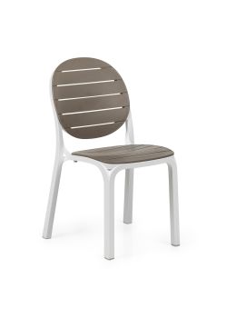 Sedia per esterno Erica di Nardi - bianco e tortora