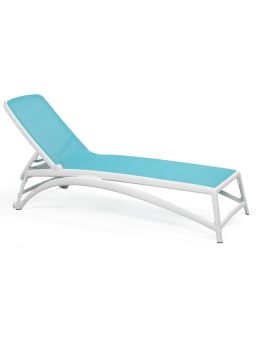 Lettino prendisole Atlantico di Nardi - Bianco / Celste