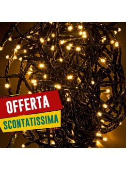Catena 300 Led Bianco Classic 3mm Filo Verde