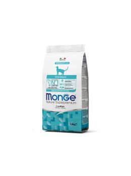 Crocchette Gatto Sterilizzato Merluzzo | Monge Natural Superpremium | 1,5 kg