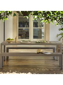 Set pranzo da giardino in alluminio Rio Bench ALU