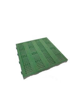Piastrella mattonella in plastica per esterno e giardino. Forata verde