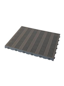 Piastrella in plastica da esterno e giardino. Forata 60x60cm grigia.