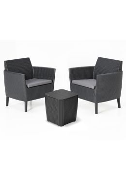 Set Tavolino Piccolo + 2 Poltrone Salemo | Keter