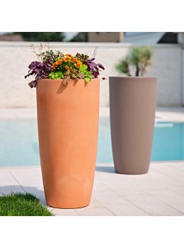 Vaso alto e tondo da esterno Dafne Teraplast