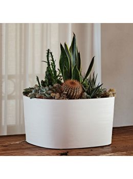 Vaso in plastica riciclata quadrato Rodi Teraplast