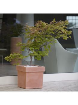 Vaso quadrato in resina Themis