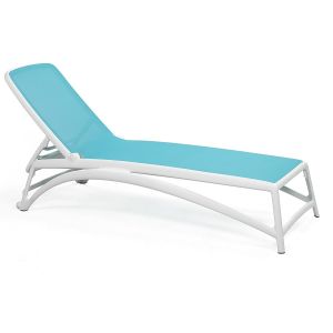 Lettino prendisole Atlantico di Nardi - Bianco / Celste