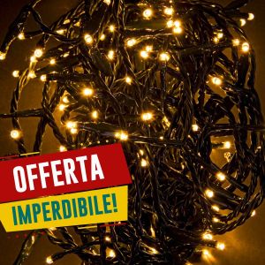 Catena 500 Led Bianco Classic 3mm Filo Verde