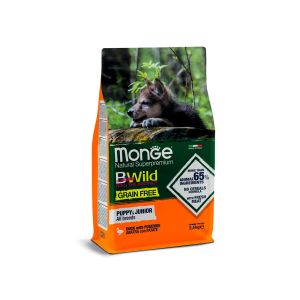 Crocchette Cane Puppy All Breeds Anatra Patate | Monge BWild | 2,5 kg