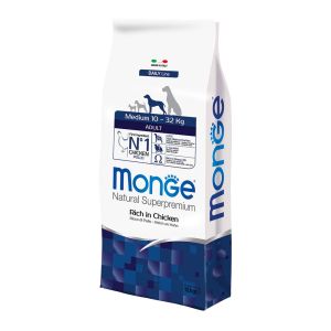 Crocchette Cane Medium Adult Pollo | Monge Natural Superpremium | 12 kg
