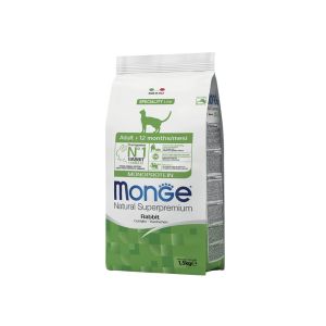 Crocchette Gatto al Coniglio | Monge Monoprotein | 1,5 kg 
