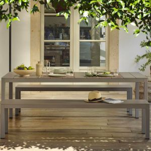 Set pranzo da giardino in alluminio Rio Bench ALU