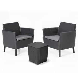 Set Tavolino Piccolo + 2 Poltrone Salemo | Keter