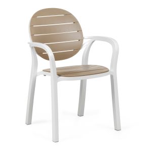 Sedia da esterno Palma di Nardi - bianco e avana