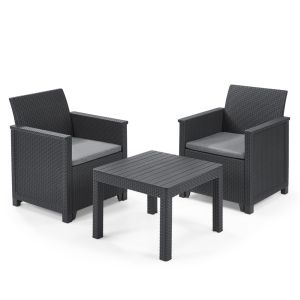 Set Tavolino + 2 Poltrone Emma | Keter