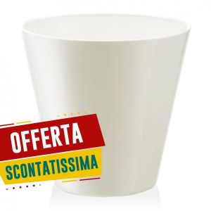 Vaso Estoril | Teraplast - 16 bianco neve