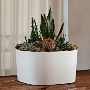 Vaso in plastica riciclata quadrato Rodi Teraplast