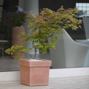 Vaso quadrato in resina Themis