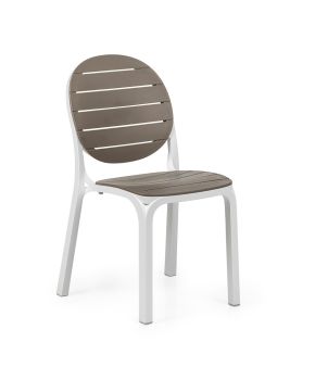 Sedia per esterno Erica di Nardi - bianco e tortora