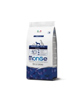 Crocchette Cane Medium Senior Pollo | Monge Natural Superpremium | 3 kg