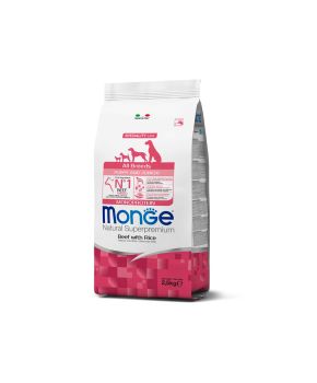 Crocchette Cane Puppy All Breeds Manzo | Monge Monoprotein | 2,5 kg