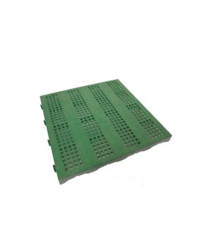 Piastrella mattonella in plastica per esterno e giardino. Forata verde