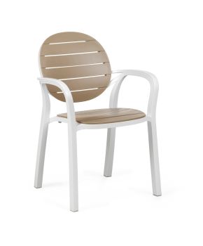 Sedia da esterno Palma di Nardi - bianco e avana