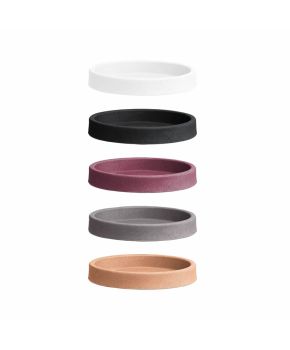 Sottovaso Atlas con finitura satinata per vasi Nicoli