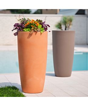 Vaso alto e tondo da esterno Dafne Teraplast