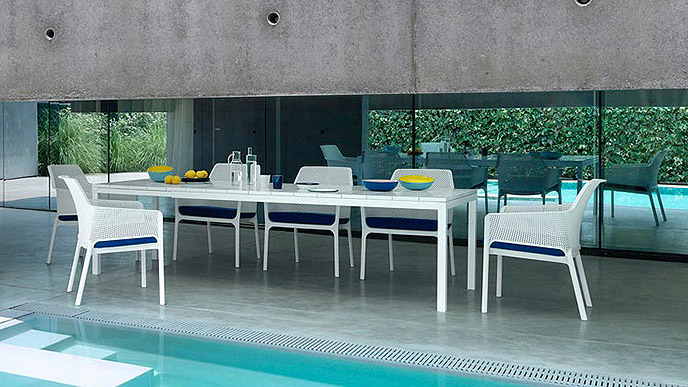 tavolo rettangolare da giardino