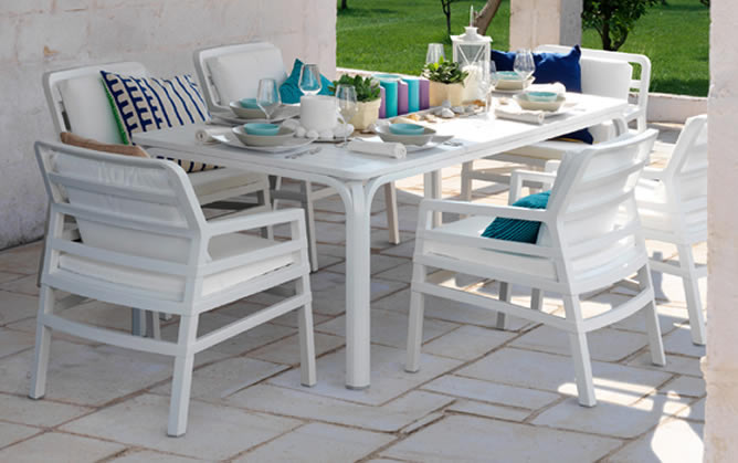 tavolo rettangolare da giardino